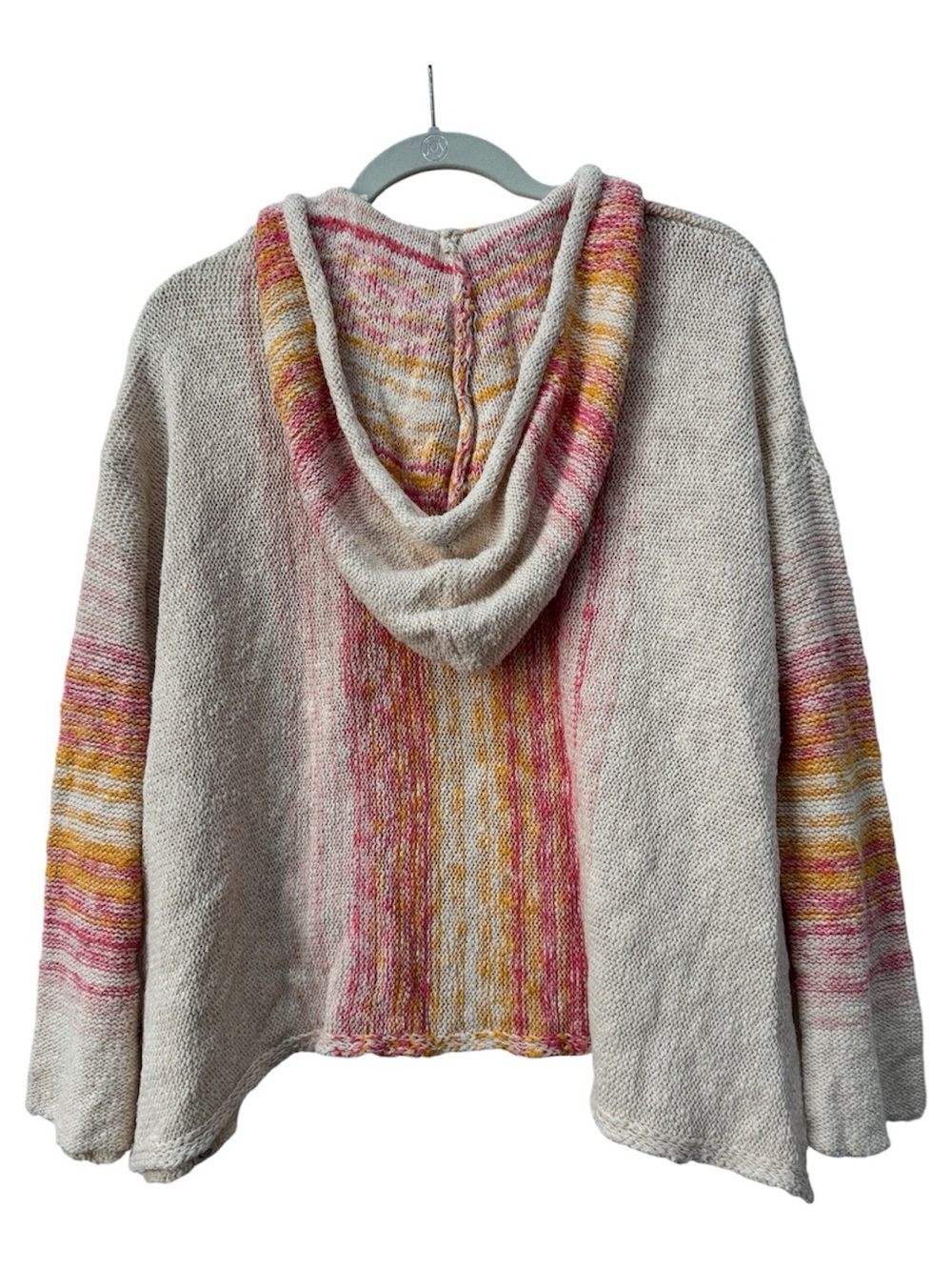 Rip Curl Textured Baja Hoodie with Pink & Orange Stripe Accents - Picture 3 of 7